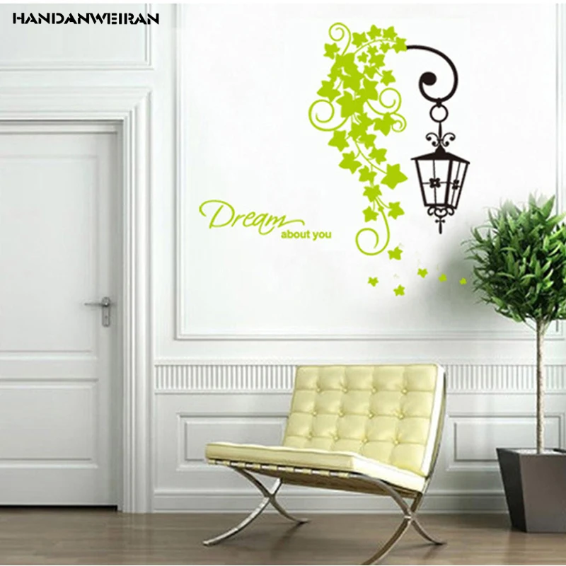 Green cane street lamp Wall stickers for Living room bedroom green sticker Removable PVC home decorative sticker 50*70cm
Green cane street lamp Wall stickers for Living room bedroom green sticker Removable PVC home decorative sticker 50*70cm