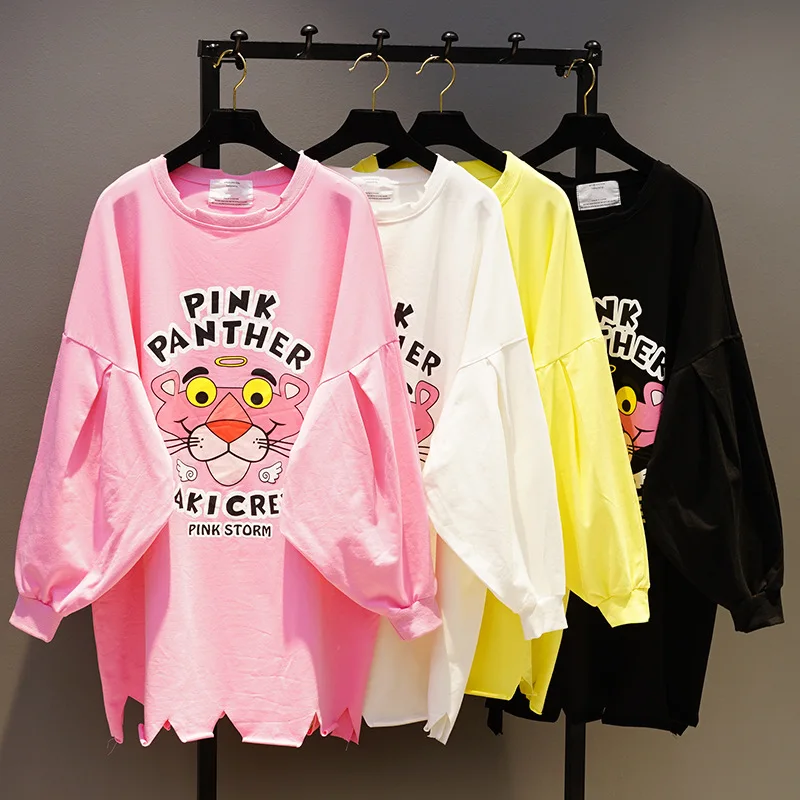 New Spring Autumn Batwing Long Sleeve Women Sweatshirts O Neck Hole Cartoon Students Tops Medium-long Female Cotton Hoodies
New Spring Autumn Batwing Long Sleeve Women Sweatshirts O Neck Hole Cartoon Students Tops Medium-long Female Cotton Hoodies