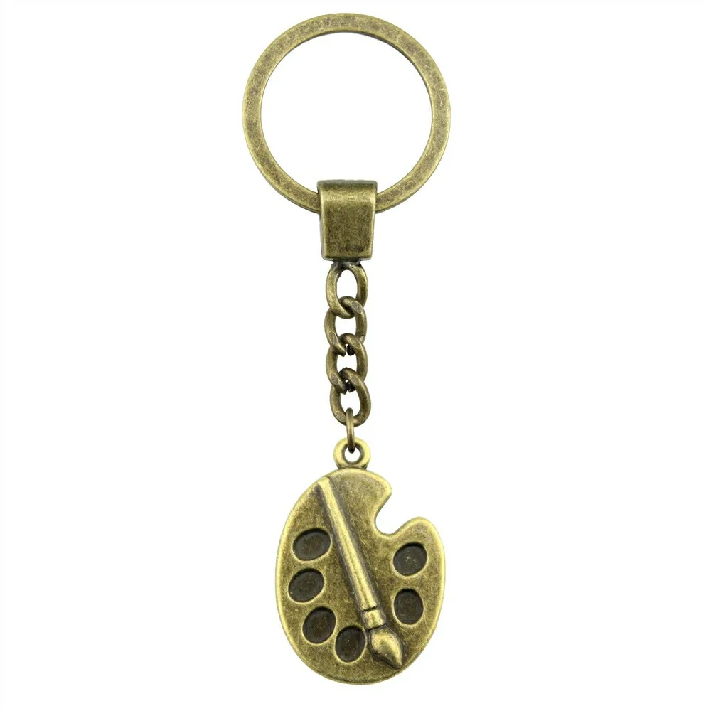 Antique Bronze 28x19mm Brush And Palette Keychain New Vintage Handmade Metal Key Ring Party Gift
Antique Bronze 28x19mm Brush And Palette Keychain New Vintage Handmade Metal Key Ring Party Gift
