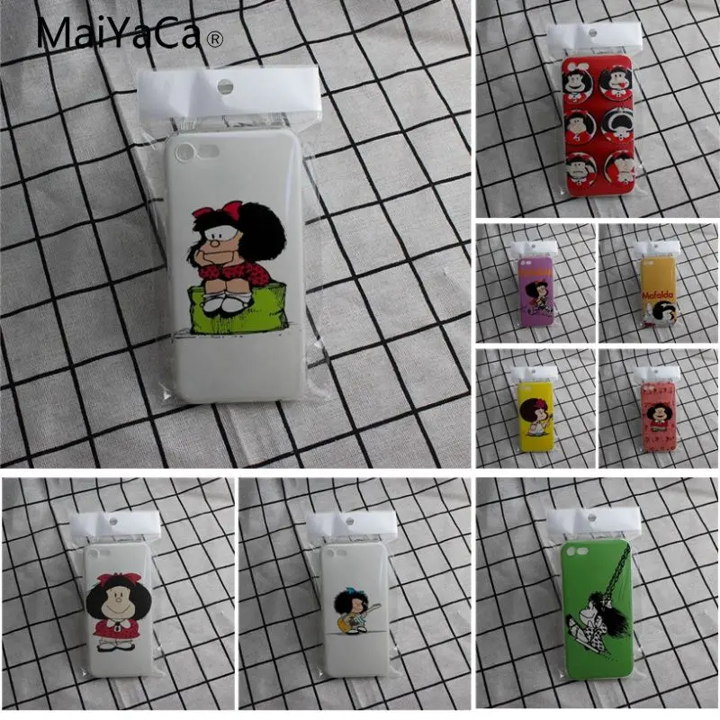 

MaiYaCa Mafalda design TPU Soft Rubber Transparent Phone Case Cover For iphone 8 8plus 7 7plus 6 6plus 5 5s SE X XS XR XSMax