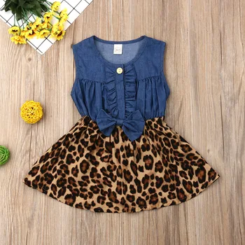 Pudcoco Summer Toddler Baby Girl Clothes Sleeveless Denim Bowknot Ruffle Splicing Leopard Dress Princess Party Pageant Sundress
Pudcoco Summer Toddler Baby Girl Clothes Sleeveless Denim Bowknot Ruffle Splicing Leopard Dress Princess Party Pageant Sundress