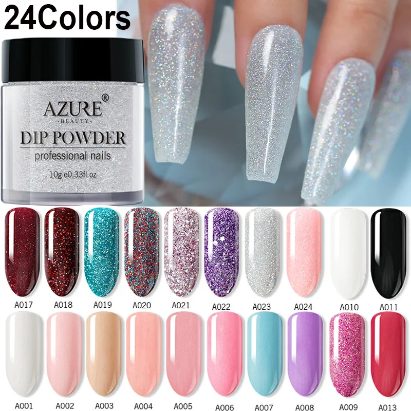 AZURE BEAUTY 24Pcs/Lot Dipping Powder Nail Art Kits Gradient Color Glitter Nail Dip Powder Set Holo French Nail Powder Set
AZURE BEAUTY 24Pcs/Lot Dipping Powder Nail Art Kits Gradient Color Glitter Nail Dip Powder Set Holo French Nail Powder Set