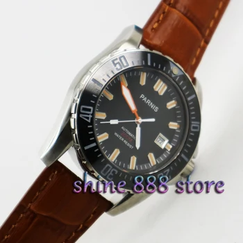 Parnis watch 43mm Black dial Sapphire glass Ceramic Bezel Automatic miyota movement Men's watch
Parnis watch 43mm Black dial Sapphire glass Ceramic Bezel Automatic miyota movement Men's watch