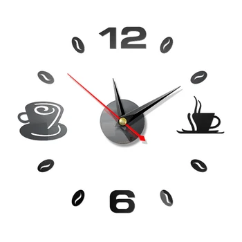 Home 3D Mirror Wall Clock Self Adhesive Modern Mute Acrylic Art Analog Kitchen DIY Coffee Cups Decor Waterproof
Home 3D Mirror Wall Clock Self Adhesive Modern Mute Acrylic Art Analog Kitchen DIY Coffee Cups Decor Waterproof