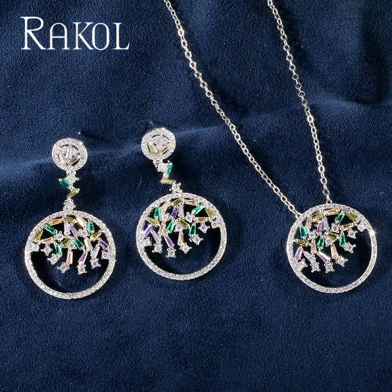 RAKOL Trendy Brilliant Multicolor Round Cubic Zircon Tree Bridal Jewelry Sets For Women Wedding Party Accessories RS52111
RAKOL Trendy Brilliant Multicolor Round Cubic Zircon Tree Bridal Jewelry Sets For Women Wedding Party Accessories RS52111