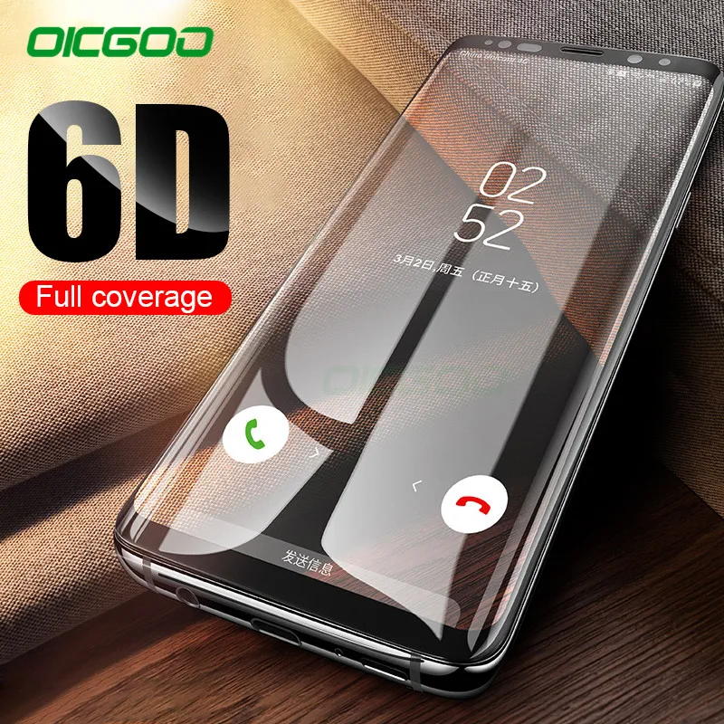OICGOO 6D Curved Full Cover Tempered Glass For Samsung Galaxy S9 S8 Plus Note 8 Screen Protector For Samsung S7 S6 Edge S8 Glass
OICGOO 6D Curved Full Cover Tempered Glass For Samsung Galaxy S9 S8 Plus Note 8 Screen Protector For Samsung S7 S6 Edge S8 Glass