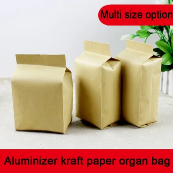 100pcs/lot Kraft Paper Organ Bag Coffee Bean Packaging Bags Tea Bags Paper aluminum film organ bag Five sizes can be selected
100pcs/lot Kraft Paper Organ Bag Coffee Bean Packaging Bags Tea Bags Paper aluminum film organ bag Five sizes can be selected