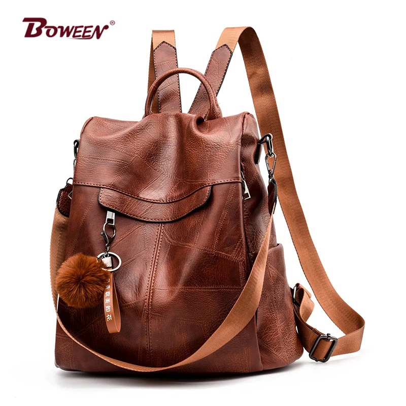 Vintage Leather Backpack Women Shoulder School Bags for Teenage Girls Anti Theft Back pack Mochila Mujer Retro back bag Lady
Vintage Leather Backpack Women Shoulder School Bags for Teenage Girls Anti Theft Back pack Mochila Mujer Retro back bag Lady