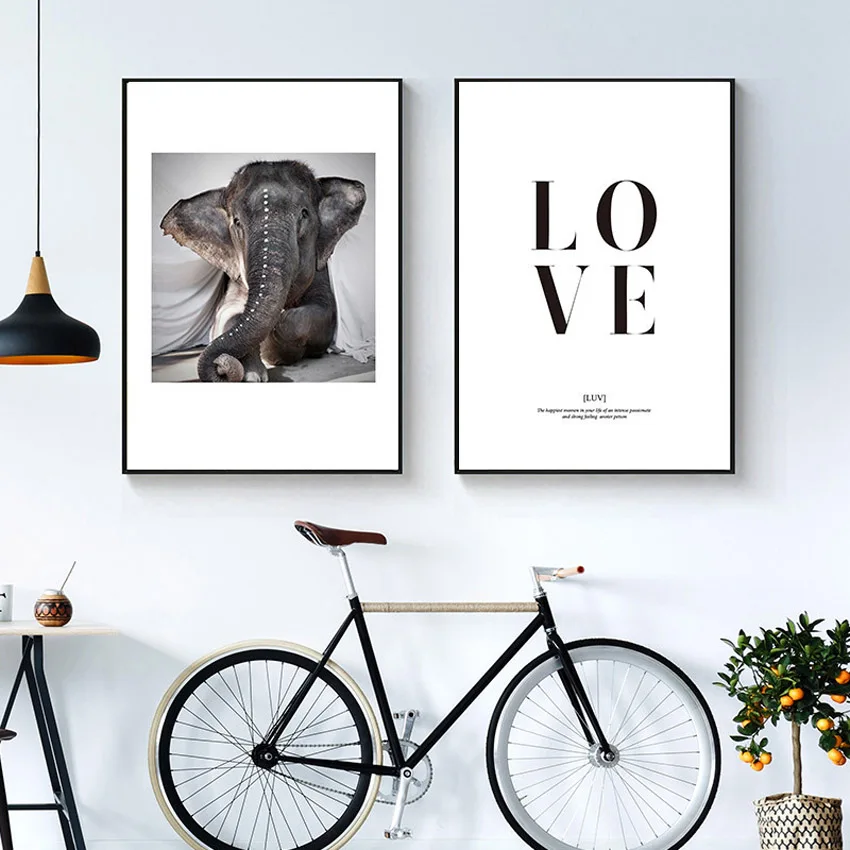 Elephant Love Canvas Painting Love Text Posters Prints Wall Hanging Pictures Home Decorative Painting Art Living Room Unframed
Elephant Love Canvas Painting Love Text Posters Prints Wall Hanging Pictures Home Decorative Painting Art Living Room Unframed