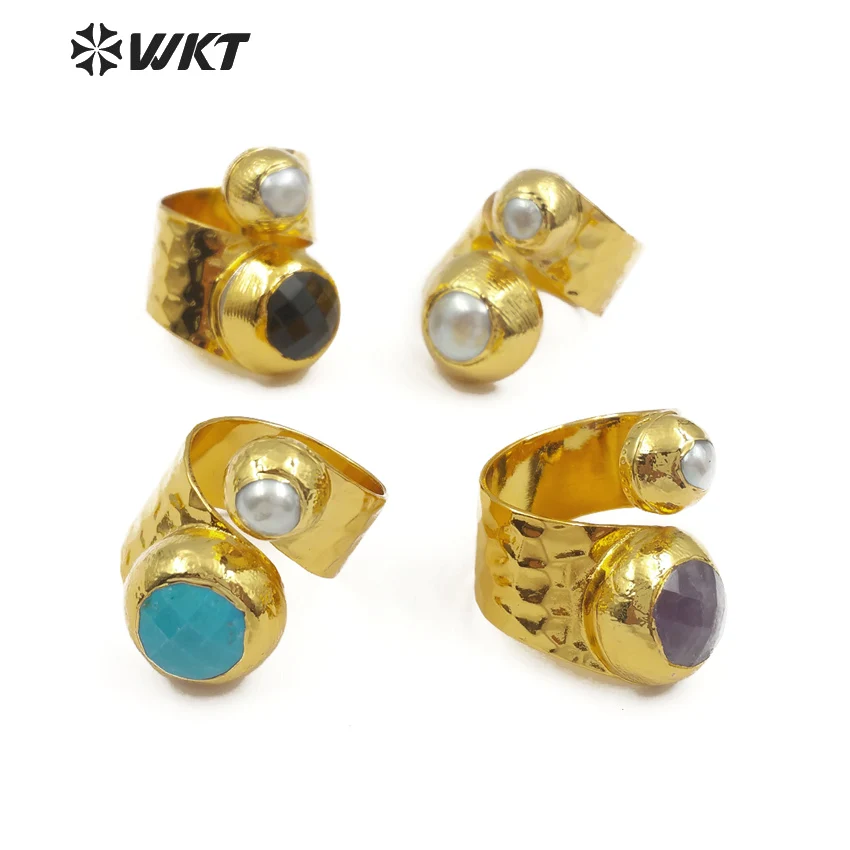 WT-R329 WKT Wholesale 10pcs/lot new style Unique double-layer ring with natural stone and pearl embellishment ladies gold ring
WT-R329 WKT Wholesale 10pcs/lot new style Unique double-layer ring with natural stone and pearl embellishment ladies gold ring