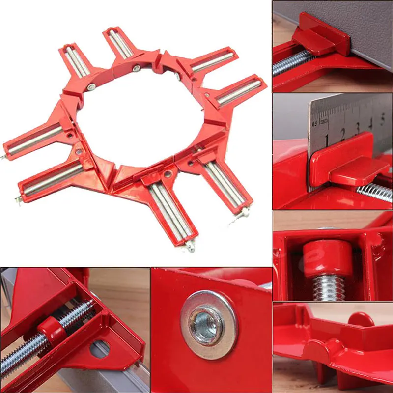 Practical 1Pc Adjustable Jaws 90 Degree Right Angle Clip Aluminum Picture Frame Corner Clamp Woodworking Hand Tool Kit #82437
Practical 1Pc Adjustable Jaws 90 Degree Right Angle Clip Aluminum Picture Frame Corner Clamp Woodworking Hand Tool Kit #82437
