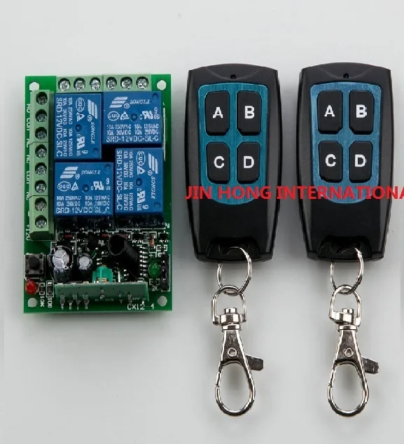 Remote Control Switch DC12V 4CH Relay Receiver Controller Transmitter Remote Control 4 CH Relay Transmitter
Remote Control Switch DC12V 4CH Relay Receiver Controller Transmitter Remote Control 4 CH Relay Transmitter
