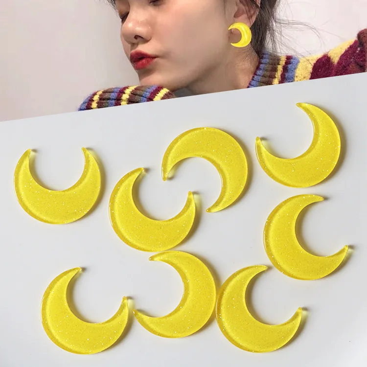 10pcs 2.5cm Fashion Acrylic Resin Yellow Moon Earring Connectors Charm DIY Jewelry Findings Wholesale Supply
10pcs 2.5cm Fashion Acrylic Resin Yellow Moon Earring Connectors Charm DIY Jewelry Findings Wholesale Supply