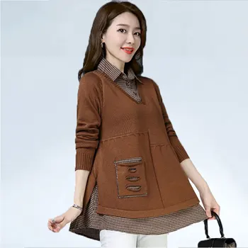 maglioni donna young ladie small plaid patchwork Autumn Winter women pullover sweater lose hem comfortable woman knitted sweater
maglioni donna young ladie small plaid patchwork Autumn Winter women pullover sweater lose hem comfortable woman knitted sweater