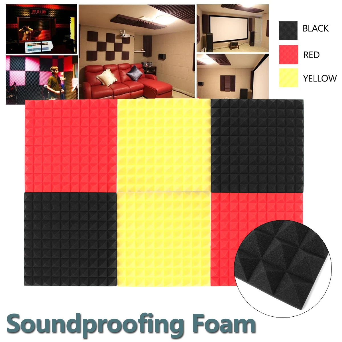 1PCS 50x50x4cm Acoustic Foam Soundproofing Foam Studio KTV Room Wall Acoustic Foam Soundproofing Treatment Absorption Tile Wedge
1PCS 50x50x4cm Acoustic Foam Soundproofing Foam Studio KTV Room Wall Acoustic Foam Soundproofing Treatment Absorption Tile Wedge