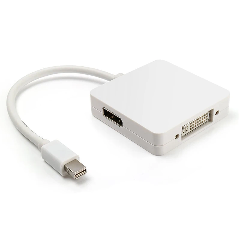 3-in-1 1080P Full HD Mini Display Port DP to HDMI / DVI / DP Adapter Cable Thunderbolt Compatible Converter
3-in-1 1080P Full HD Mini Display Port DP to HDMI / DVI / DP Adapter Cable Thunderbolt Compatible Converter