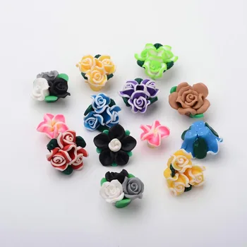 Handmade Polymer Clay Cabochons, Flower, Mixed Color, 16~21x10~16mm, hole: 0~2mm
Handmade Polymer Clay Cabochons, Flower, Mixed Color, 16~21x10~16mm, hole: 0~2mm