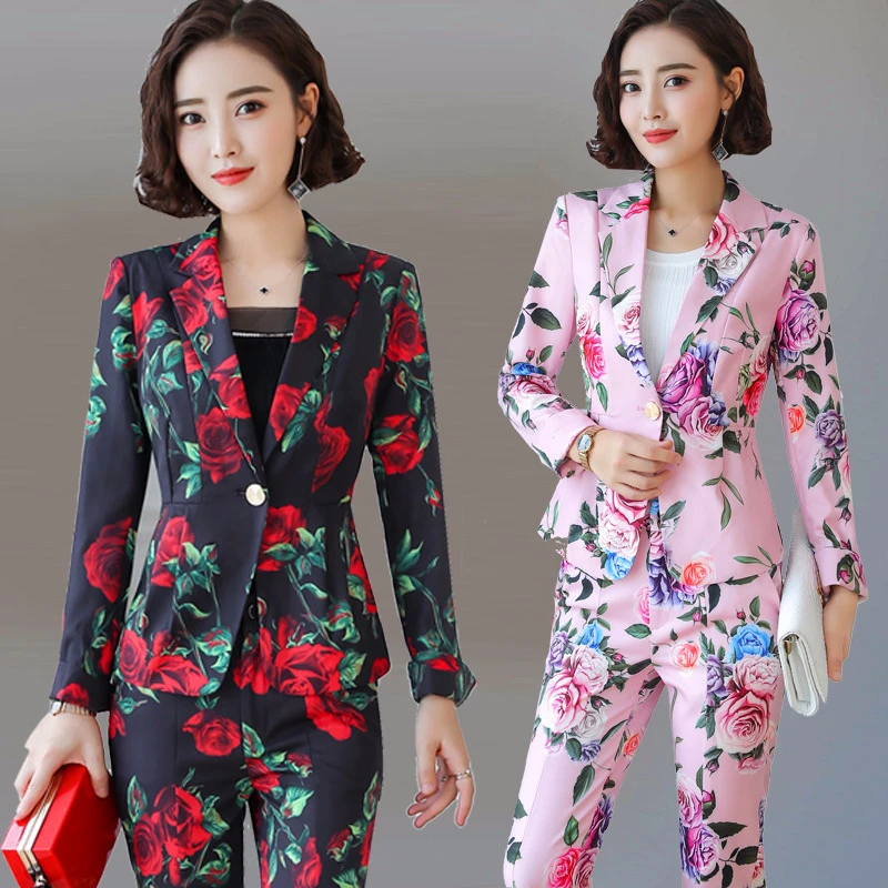 Floral printed fashion women suits 2019 autumn new arrival long sleeve blazer pants two piece set
Floral printed fashion women suits 2019 autumn new arrival long sleeve blazer pants two piece set