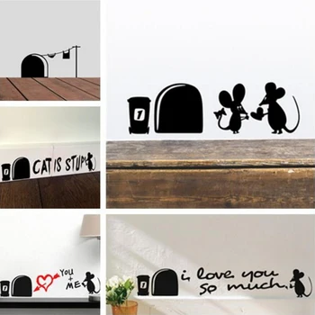 Funny Love Mouse Hole Wall Stickers For Kids Rooms Wall decals vinyl Mural Art Home decoration Vintage Poster
Funny Love Mouse Hole Wall Stickers For Kids Rooms Wall decals vinyl Mural Art Home decoration Vintage Poster