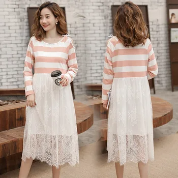 2019 spring new high waist fake two-piece lace skirt maternity dress lace maternity dress pregnant woman clothes pregnant woman 
2019 spring new high waist fake two-piece lace skirt maternity dress lace maternity dress pregnant woman clothes pregnant woman