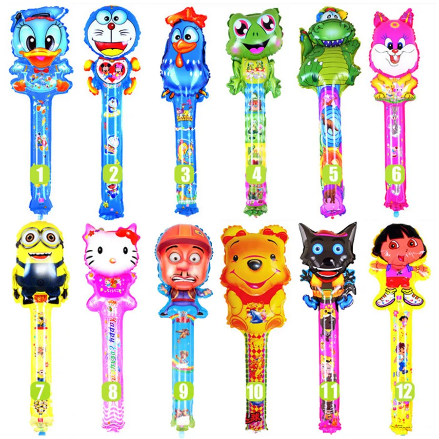 80*25cm Cartoon Balloon Birthday Party Decoration Inflatable Cartoon Animal Balloon Holding Sticks Kids' Gift 20pcs a Lot
80*25cm Cartoon Balloon Birthday Party Decoration Inflatable Cartoon Animal Balloon Holding Sticks Kids' Gift 20pcs a Lot