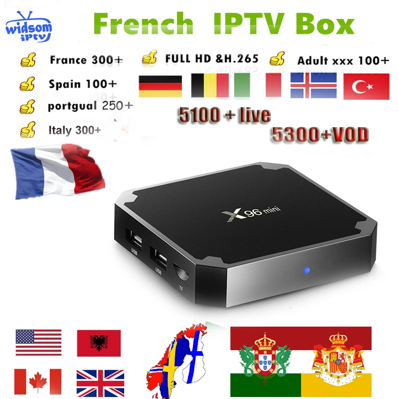 X96mini android 7.1 TV box +1 year French IPTV Subscription Italia Portugal Spain Sweden Netherlands Canada USA m3u smart tv
X96mini android 7.1 TV box +1 year French IPTV Subscription Italia Portugal Spain Sweden Netherlands Canada USA m3u smart tv
