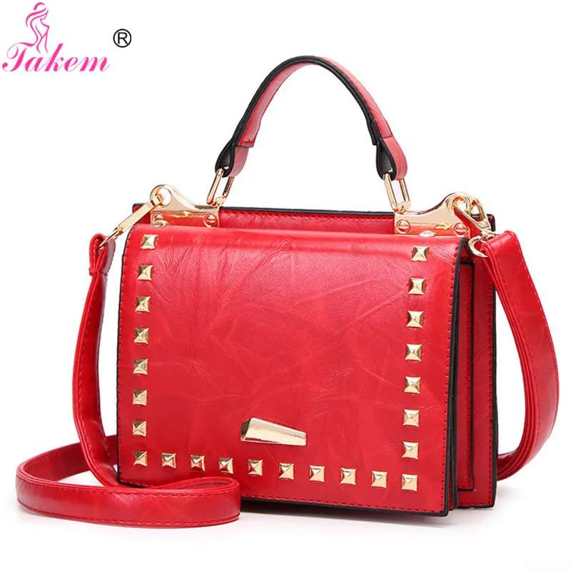 TAKEM Bags For Women 2018 Women's Bag Retro Rivet Handbags Female Luxury Brand Designer Brown Shoulder Crossbody bolsa feminina
TAKEM Bags For Women 2018 Women's Bag Retro Rivet Handbags Female Luxury Brand Designer Brown Shoulder Crossbody bolsa feminina