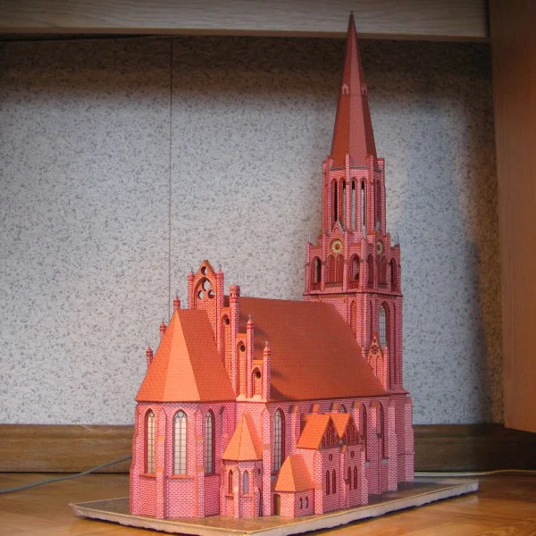 DIY Paper Model Neogotic Kosciol XIII-XIX Centuries Boy Gift Papercraft 3D Puzzle