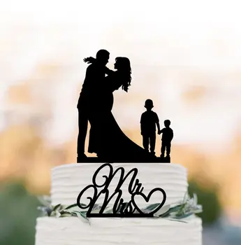Family Wedding Cake topper with two boy, silhouette wedding cake toppers, two tier wedding cake toppers with child mr and mrs ca
Family Wedding Cake topper with two boy, silhouette wedding cake toppers, two tier wedding cake toppers with child mr and mrs ca