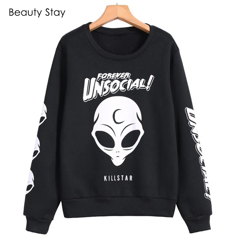 BeautyStay Alien Printed Cotton Fashion Hoodies Sweatshirts Punk Women Loose Ladies Crew Neck Harajuku Womens Jumper Pullover
BeautyStay Alien Printed Cotton Fashion Hoodies Sweatshirts Punk Women Loose Ladies Crew Neck Harajuku Womens Jumper Pullover