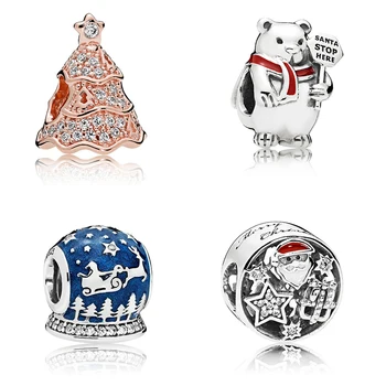 925 Sterling Silver Rose Gold Christmas Tree Elk Skis Small Bear Beads Charms For Women Pandora Charms Bracelet
925 Sterling Silver Rose Gold Christmas Tree Elk Skis Small Bear Beads Charms For Women Pandora Charms Bracelet