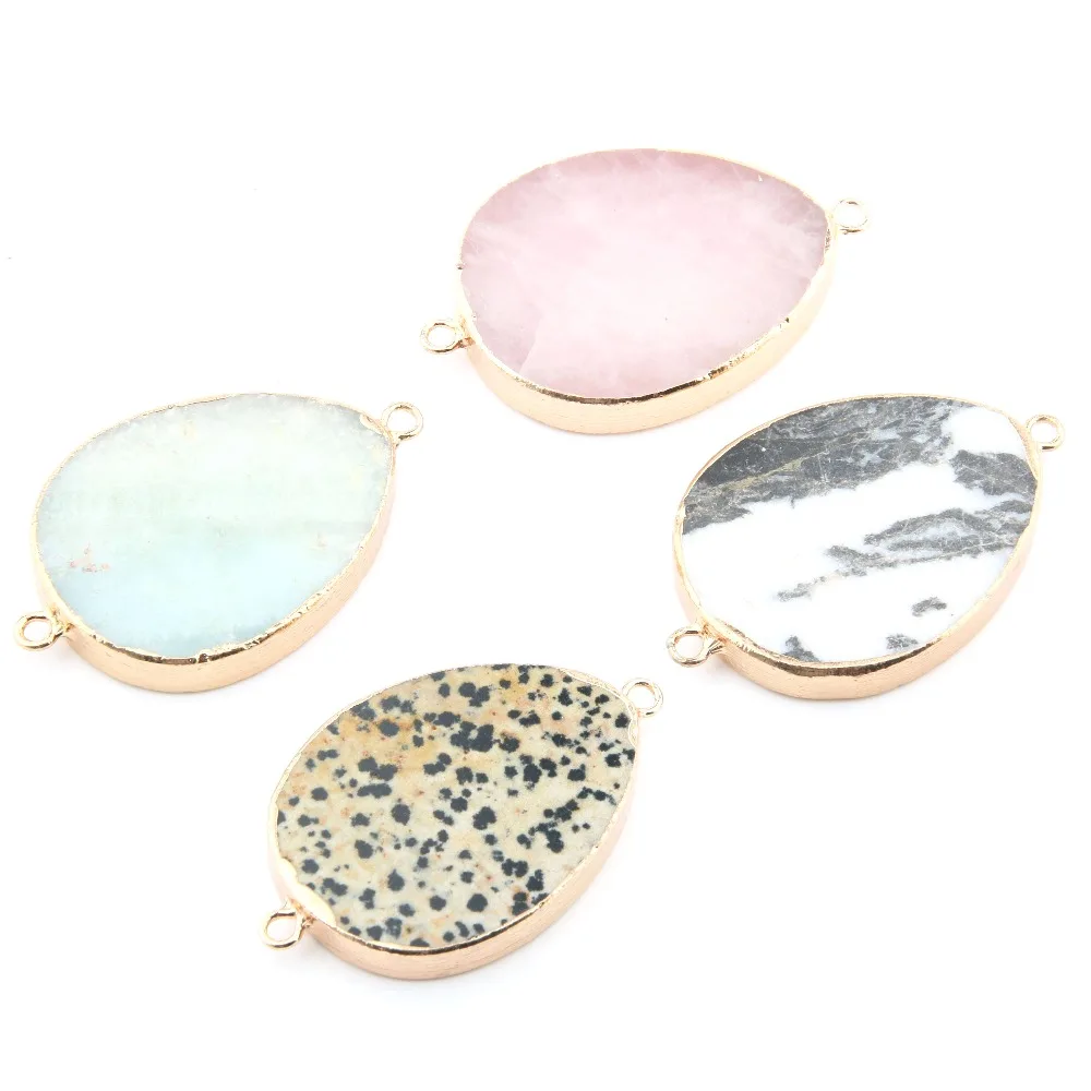 Natural Stone Connectors Water Drop Shape Natural Stone Pendant for DIY Necklace or Jewelry Making
Natural Stone Connectors Water Drop Shape Natural Stone Pendant for DIY Necklace or Jewelry Making