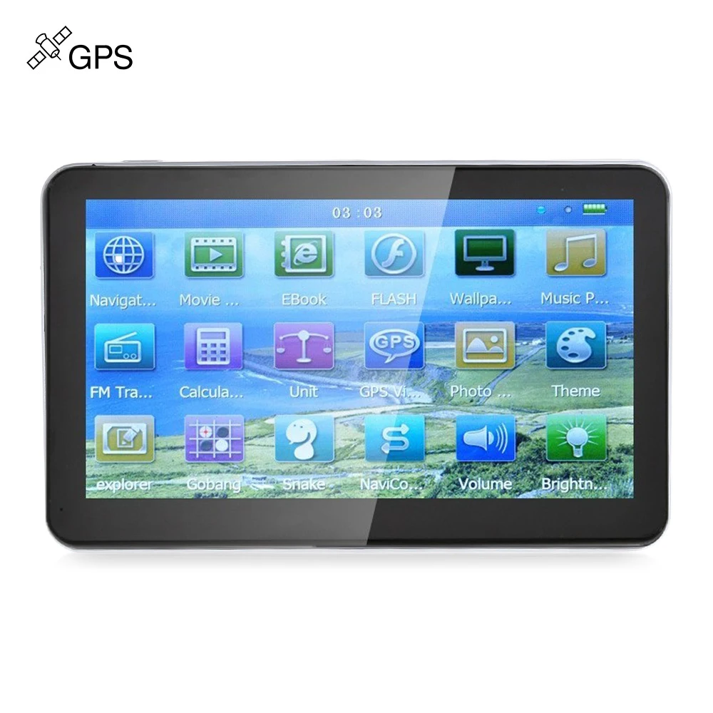 

704 7 inch Truck Car GPS Navigation Navigator with Free Maps Win CE 6.0 Touch Screen E-book Video Audio Game Player Function