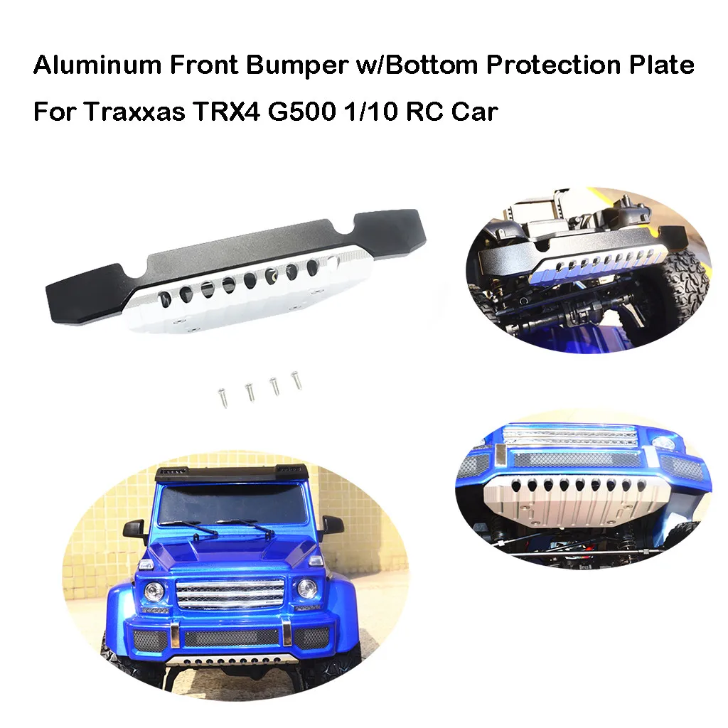 Aluminum Front Bumper w/Bottom Protection Plate For For Traxxas TRX4 G500 1/10 RC Car High Quality RC Car Parts
Aluminum Front Bumper w/Bottom Protection Plate For For Traxxas TRX4 G500 1/10 RC Car High Quality RC Car Parts