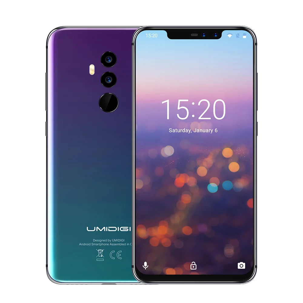 UMIDIGI Z2 4G мобильный телефон 6 2 ''ГЛОНАСС Экран MTK6763 Octa Core 0 ГГц ГБ + B 16MP 8MP четыре