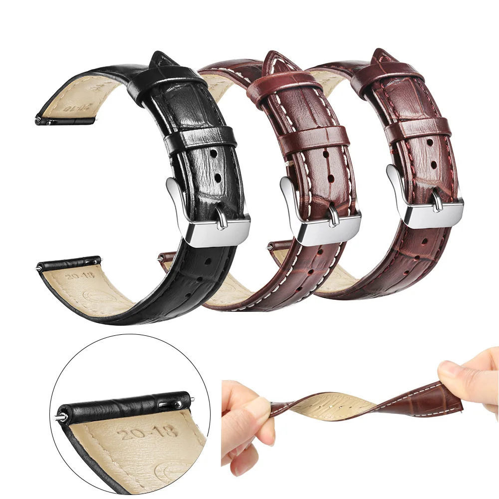Universal Genuine Leather Watchbands 18mm 19mm 20mm 21mm 22mm 24mm Watch Band Watch Strap Quick Release Black Brown
Universal Genuine Leather Watchbands 18mm 19mm 20mm 21mm 22mm 24mm Watch Band Watch Strap Quick Release Black Brown