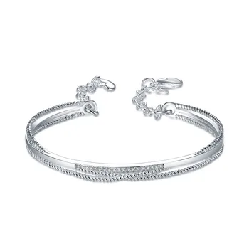 Luxury Brand Solid 925 Sterling Silver Charm Bracelet Women Link Chain Bracelet Bangle Authentic Jewelry Leather Chakra Bracelet 
Luxury Brand Solid 925 Sterling Silver Charm Bracelet Women Link Chain Bracelet Bangle Authentic Jewelry Leather Chakra Bracelet