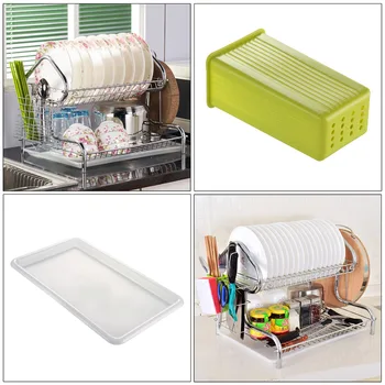 2 Layers Dish Rack Chopsticks Knife Sponge Fork Holder Large Kitchen Draining Tray Dish Drainer Drying Rack Colanders Basket
2 Layers Dish Rack Chopsticks Knife Sponge Fork Holder Large Kitchen Draining Tray Dish Drainer Drying Rack Colanders Basket
