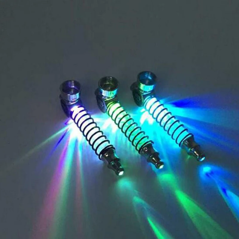 Skull Head Spring Tube Led light Tobacco Pipes Accessories Metal Smoking Herb Tobacco Pipe Hookah Random Color
Skull Head Spring Tube Led light Tobacco Pipes Accessories Metal Smoking Herb Tobacco Pipe Hookah Random Color