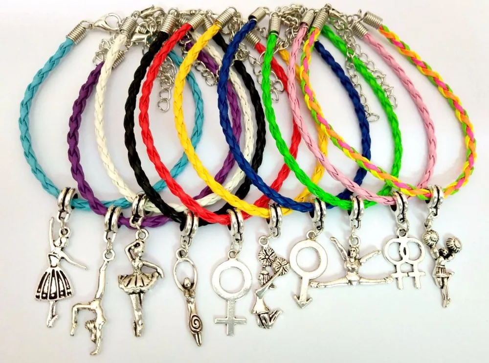 Woven Leather Bracelets Cheerleading Dancing Girl Fertility Goddess Female Sign Gymnast Charms Cuff Bracelet For Women Jewelry
Woven Leather Bracelets Cheerleading Dancing Girl Fertility Goddess Female Sign Gymnast Charms Cuff Bracelet For Women Jewelry