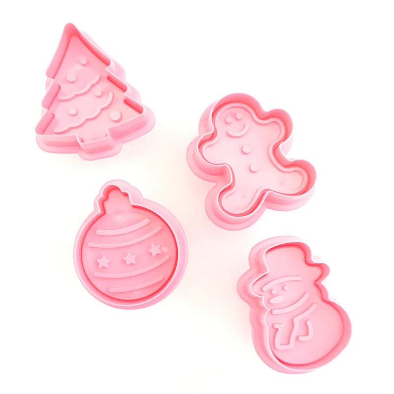 4pcs Stamp Biscuit Mold 3D Cookie Plunger Cutter Pastry Decorating DIY Food Fondant Baking Mould Tool Christmas Tree Snowman
4pcs Stamp Biscuit Mold 3D Cookie Plunger Cutter Pastry Decorating DIY Food Fondant Baking Mould Tool Christmas Tree Snowman