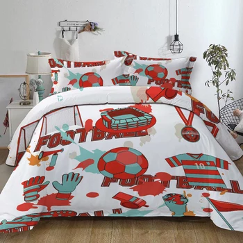 Sports football basketball bedding set with pillowcases King Twin sizes Duvet Cover double bedspread polyester bed linens set
Sports football basketball bedding set with pillowcases King Twin sizes Duvet Cover double bedspread polyester bed linens set