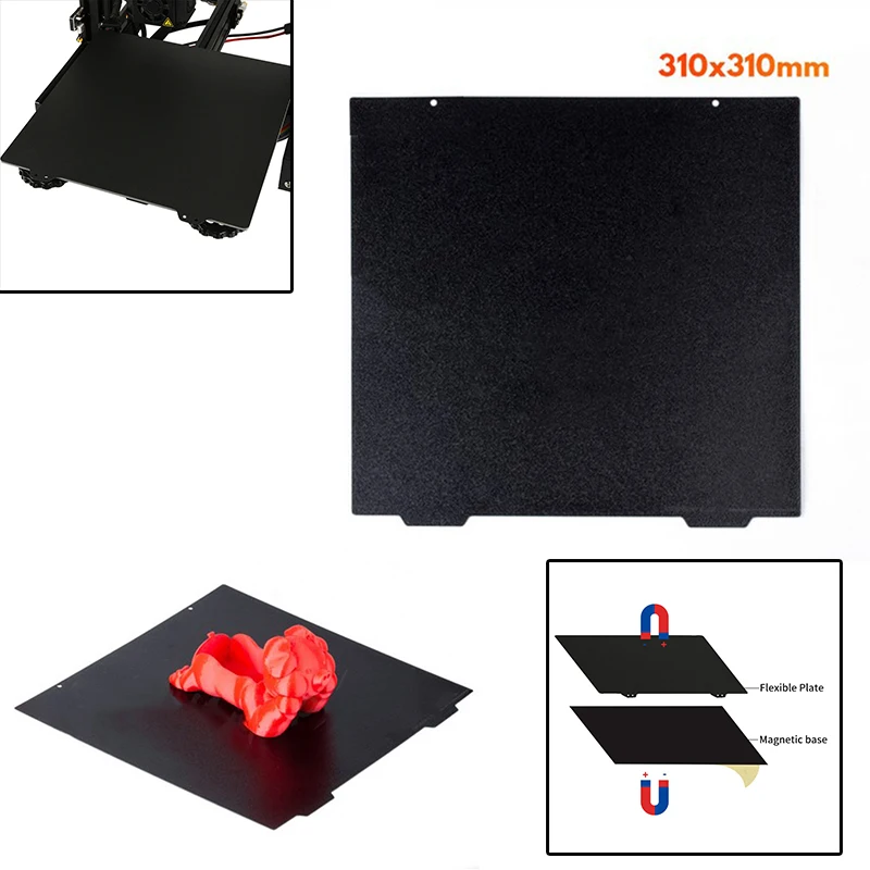 Useful 300*300mm 2-Sided Textured PEI Powder Black Plate Magnetic Sticker for Printer
Useful 300*300mm 2-Sided Textured PEI Powder Black Plate Magnetic Sticker for Printer