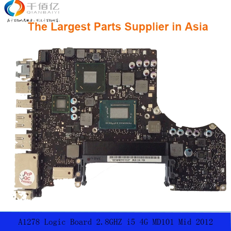 Материнская плата для ноутбука A1278 MacBook Pro Mid 2012 логическая 13 'MD101 4G i5 2 8 GHZ 820 3115