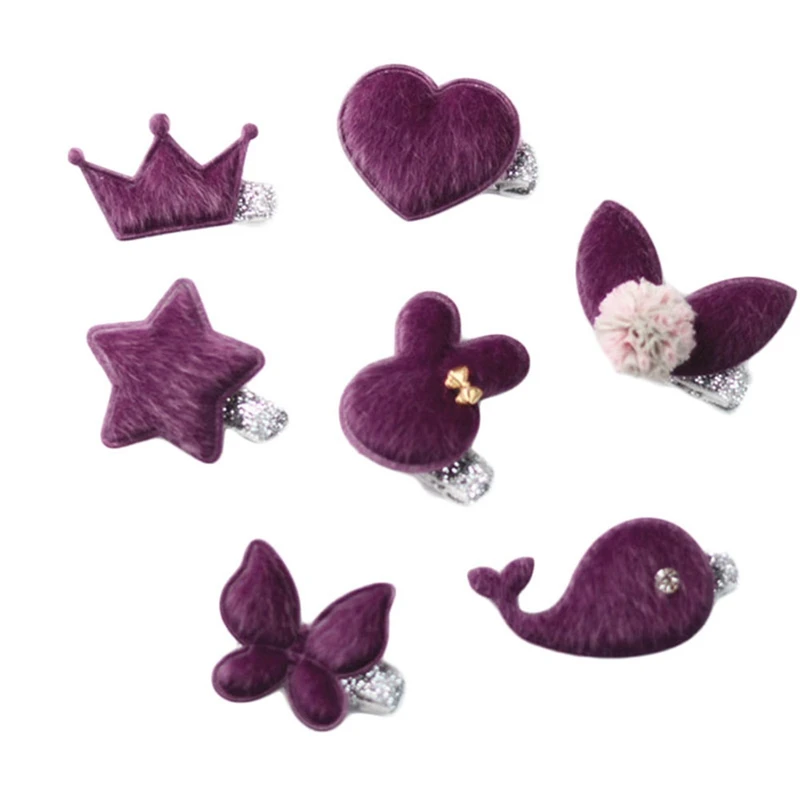 1 pcs Lovely Velvet Rabbit Hair Clips Girls Kawaii Heart Dolphin Butterfly Hairpins Hair Accessories Headware
1 pcs Lovely Velvet Rabbit Hair Clips Girls Kawaii Heart Dolphin Butterfly Hairpins Hair Accessories Headware
