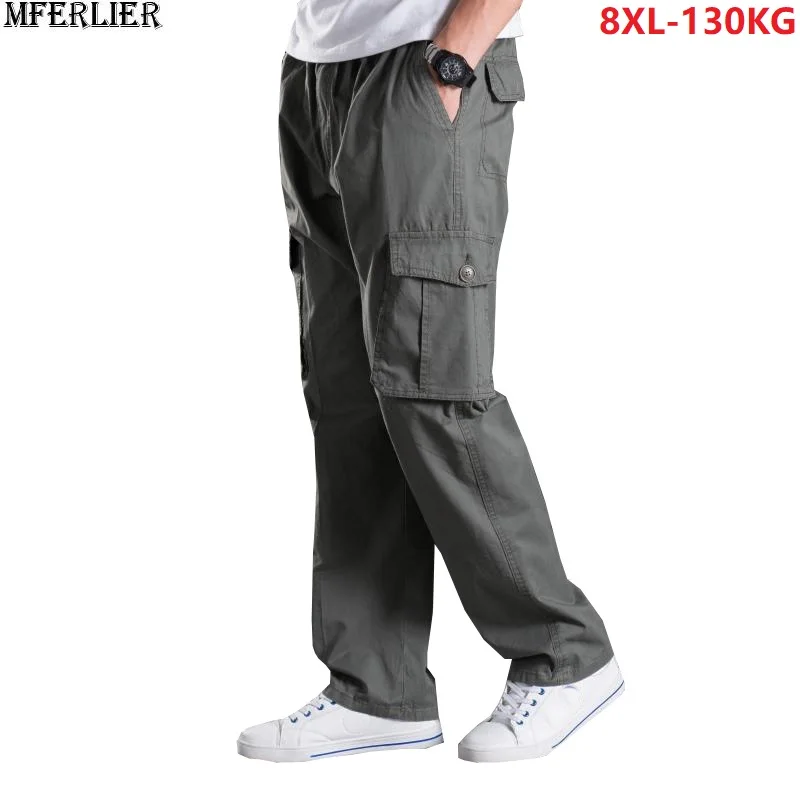 spring summer Men cargo pants pocket plus size 6XL 7XL 8XL out door safari style free loose pants armygreen 46 48 130KG black 44
spring summer Men cargo pants pocket plus size 6XL 7XL 8XL out door safari style free loose pants armygreen 46 48 130KG black 44