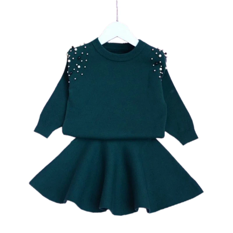 Fall Winter Baby Toddler Girls Clothing Sets Knit Pullover Pearls Sweater + Skirt 2 Pcs Suit Children's Kids Clothes Set JW4090A
Fall Winter Baby Toddler Girls Clothing Sets Knit Pullover Pearls Sweater + Skirt 2 Pcs Suit Children's Kids Clothes Set JW4090A