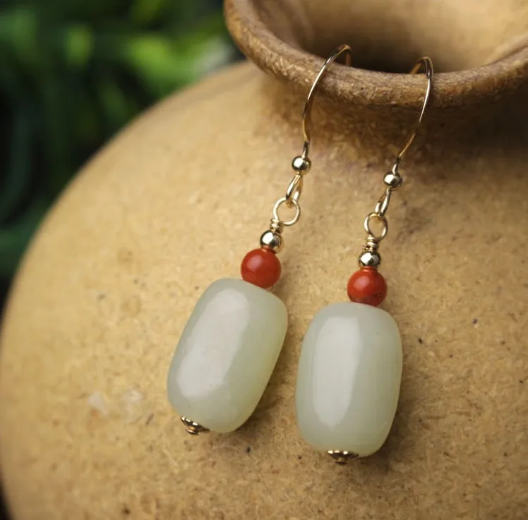 Natural and nephrite earrings long earrings original white jade female ear earrings jibsel Jasper earrings accessorie
Natural and nephrite earrings long earrings original white jade female ear earrings jibsel Jasper earrings accessorie