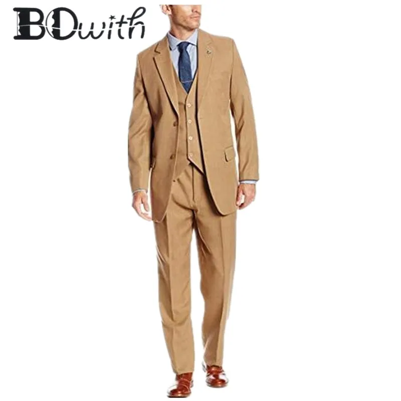 Wedding Men Suit Notched Lapel Brown Slim Fit 3 Pieces Jacket+Pants+Vest For Wedding Tuxedos Formal Suits Custom Made
Wedding Men Suit Notched Lapel Brown Slim Fit 3 Pieces Jacket+Pants+Vest For Wedding Tuxedos Formal Suits Custom Made