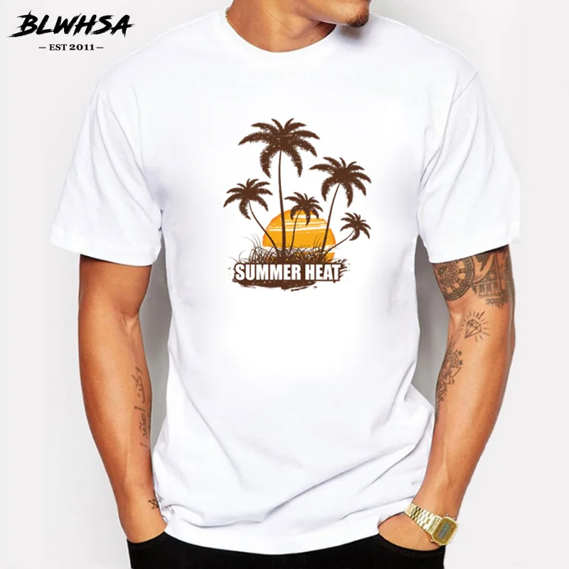 BLWHSA Summer Heat Short Sleeve Men's T Shirt Sunshine Palm Tree Print Cool T-shirt for Men Casual Cotton Plus Size Tshirt
BLWHSA Summer Heat Short Sleeve Men's T Shirt Sunshine Palm Tree Print Cool T-shirt for Men Casual Cotton Plus Size Tshirt